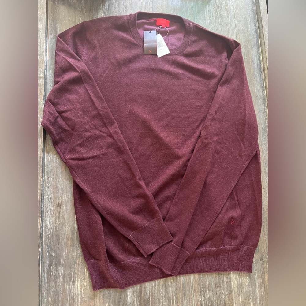 ISAIA NWT 100% wool sweater made in Italy. Sz XL